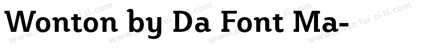 Wonton by Da Font Ma字体转换